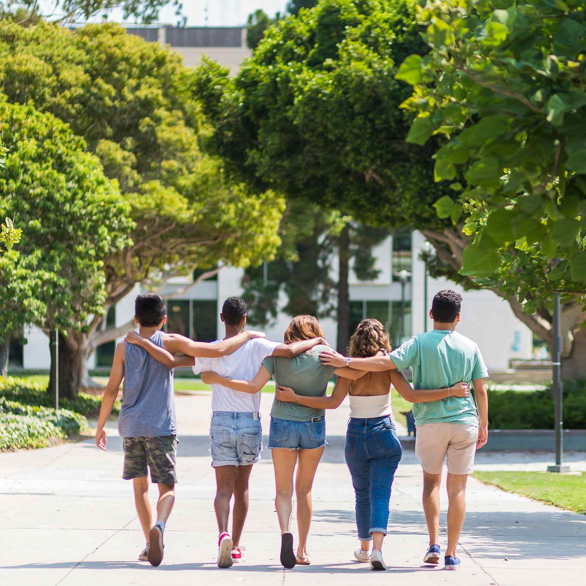 photo of UCSB students walking together for communities